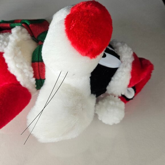 Vintage 1998 Looney Tunes Sylvester Cat Santa Plush 15 Inch Holiday Plush - Picture 5 of 9